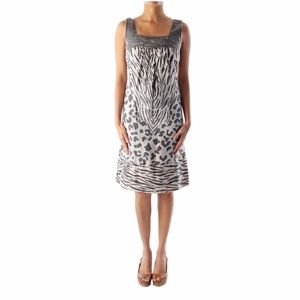 Territory Ahead 100% Linen Animal Print Leopard Zebra Women’s 10